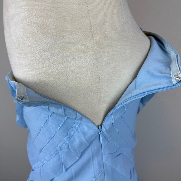 Princess Polly Lars Strapless Mini Dress Ruffle Accents Party Light Blue‎ - Picture 5 of 8